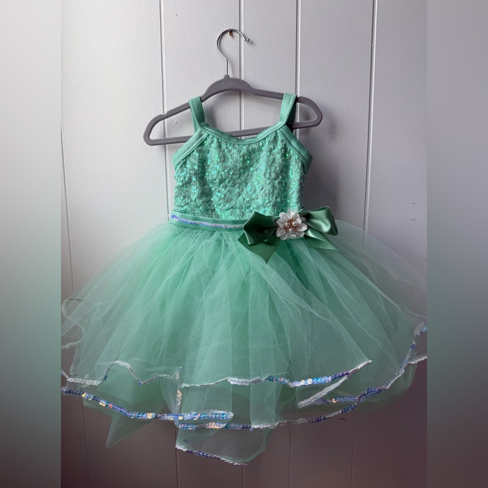 Weissman Mint Sequin Dance Dress